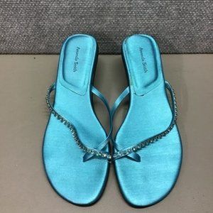 Amanda Smith Turquoise Fashion Sandals Sz 7